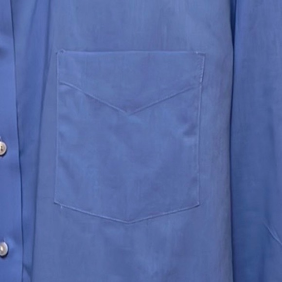 4. Stafford Men’s Long Sleeve Dress Shirt in Blue - Picture 8 of 11